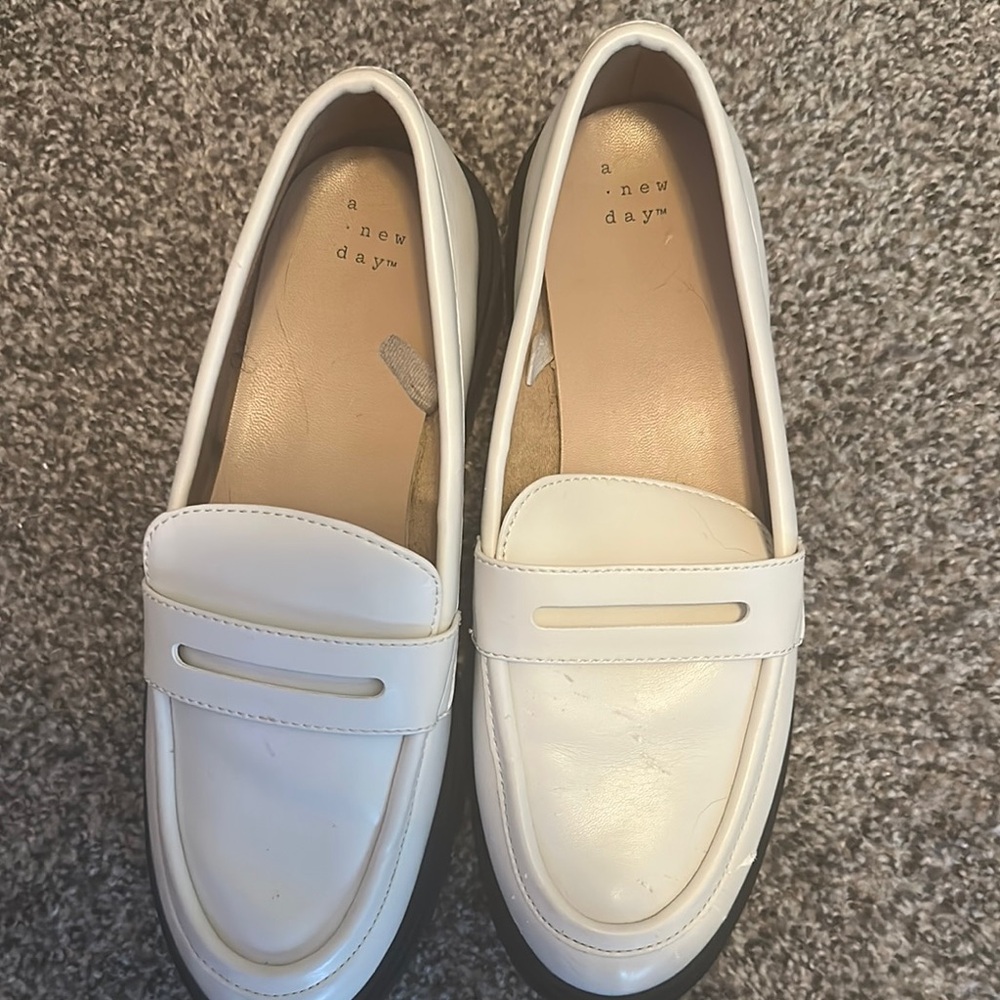 A New Day Women's White Loafers
